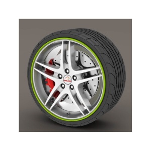 Rola protectie buza jante auto, 8 m, culoare verde ATA00969
