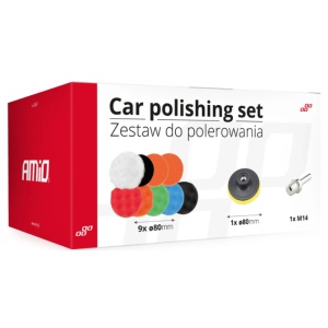 Set bureți de lustruit, 9 bureți de lustruit + disc de 80 mm + adaptor M14 AMIO-02647 ATA02237 - Img 8