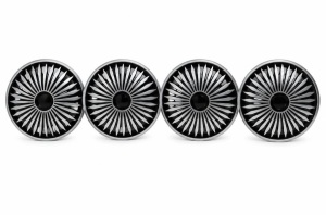 Set capace Jante 16R Negru cu Argintiu