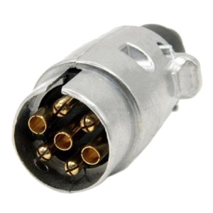 Stecher 7 pini din metal pentru priza de rulote sau remorci cu montaj pe cablu, 12V ATA3205 - Img 3