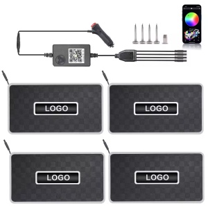 Accesoriu covorașe auto 4 în 1, lumină ambientală, control wireless prin aplicație, Symphony, LED neon - Img 3