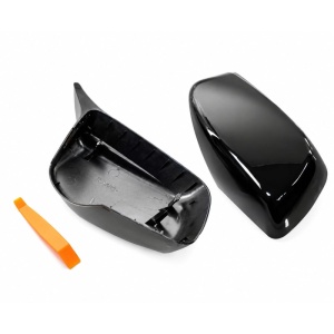 Capace oglinda compatibile cu BMW seria 5 E60 2004-2007, Negru lucios M-Design - Img 2