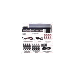 Kit auto 18 in 1, lumini ambientale RGB, benzi acrilice 5 buc, 12 buc iluminat portiere, manere, bord ATA01645 - Img 3