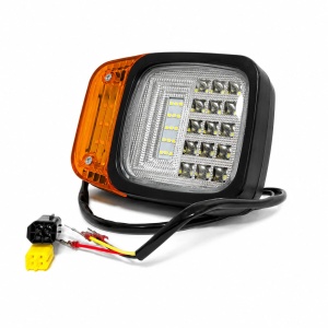 Proiector LED auto multifuncțional 12-80V lumina alba si semnalizare portocalie