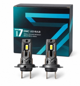 Set 2 becuri LED H7- T7 EMC,108W, 24.000LM , design compact 1:1