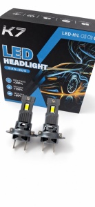 Set becuri LED H7 New K7 CANBUS , 100W , 17.000LM, 6000 K
