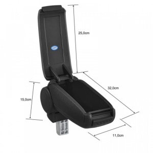 Cotiera auto Opel Astra H 2004-2010, negru, imitatie de piele ATA3086 - Img 2