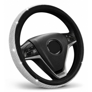 Husa Volan Auto cu cristale stralucitoare,non alunecare,diametru 38cm - Img 3