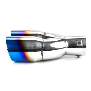 Ornamente toba inox dublu, finisaj cap ars, diametru intrare 6,3 cm, latime 160 mm ATA00099 - Img 3