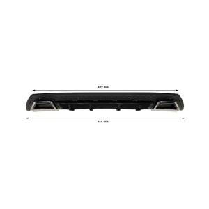 Prelungire bara spate universal , ELITE B Design, negru mat / lucios, ornamente toba rotunde - Img 3
