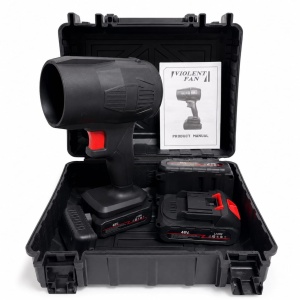 Suflantă electrică portabilă cu acumulator 48V – set complet cu 2 acumulatori și valiză