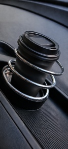 Suport auto universal pentru pahar, model spiralat cromat - Img 4