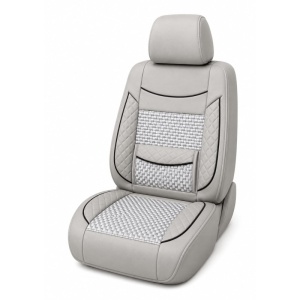 Husa scaun auto universala -Imitatie piele si material textil respirabil GRI