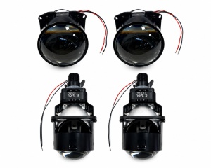 Kit 2 Lupe Bi-LED Auto 2.5" 6000K -Lumina Alba intensa ,Faza Scurta+Lunga - Img 2