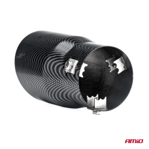 Ornament Toba Esapament Carbon Look Unoversal 48-65mm - Otel inoxidabil - Img 2
