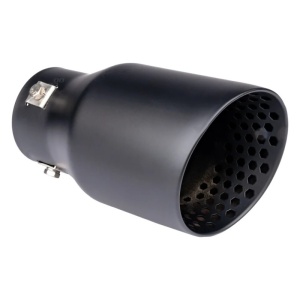 Ornament toba inox negru mat, diametru iesire 89 mm, diametru intrare 42-63 mm, lungime 200 mm ATA00102