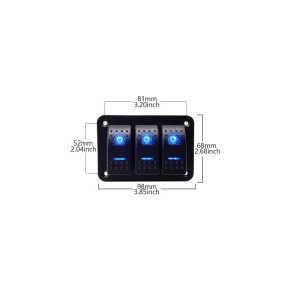 Panoul cu 3 butoane auto ON-OFF, universal 12-24V ATA02120 - Img 2