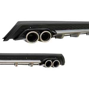 Prelungire bara spate universal , ELITE B Design, negru cu gri, ornamente toba rotunde - Img 2