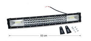 Bara LED auto curbata 53 cm,fascicul Combo Spot-Flood , suporturi incluse