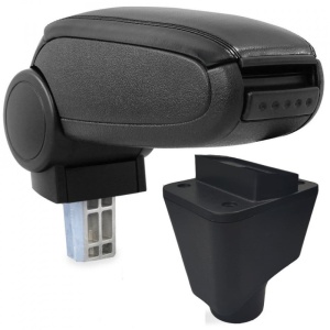 Cotiera auto compatibila Dacia Logan I 2004-2013 Imitatie de piele negru ATA3085