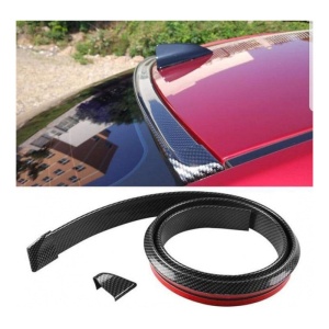 Eleron auto universal din cauciuc tip M Carbon Design lungime 150 cm x 3.5 cm latime cu capete din plastic ATA2735 - Img 4