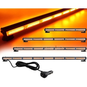 Girofar cu functie stroboscopica 12V-24V lumina portocalie cu baza magnetica 6 module ATA01005
