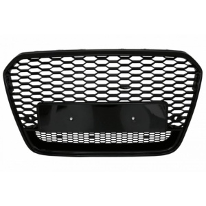 Grila Bara Fata compatibil cu Audi A6 C7 4G 2011-2014 RS6 Design Negru Lucios ATA3014