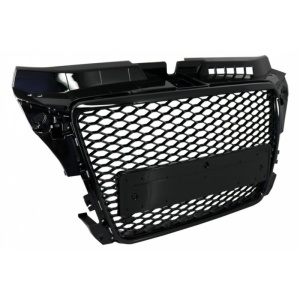 Grila Centrala compatibil cu AUDI A3 8P Facelift 2007-2012 RS Design Negru Lucios ATA3020 - Img 3