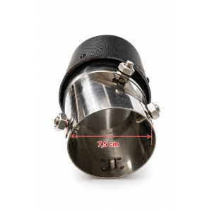 Ornament Toba Esapament Flexibil,din inox cu finisaj carbon Universal - Img 5