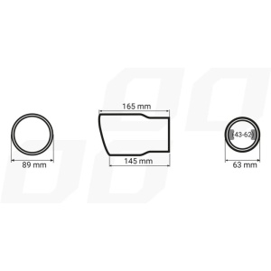 Ornament toba inox negru mat, diametru iesire 89 mm, diametru intrare 42-63 mm, lungime 200 mm ATA00102 - Img 4