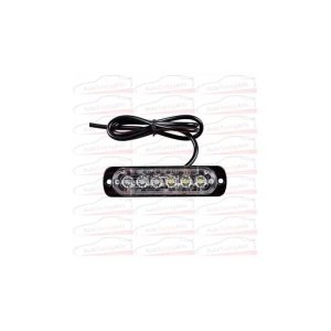 Proiector stroboscopic 6 LED-uri, in grila, subtire, galben ATA02135