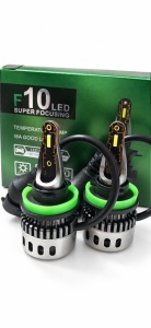 Set becuri LED H8 F10 Super Focusing, 120W,18000LM,6000 K, cu ventilator