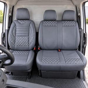 Set huse auto Gri 2+1 din Piele ecologică – pentru un scaun individual și banchetă de două locuri