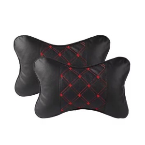 Set perne tetiera piele Ecologica Negru/Rosu