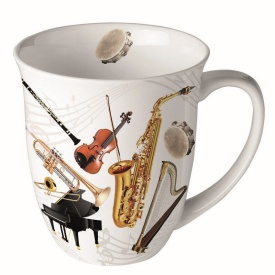 Cană porțelan Music instruments