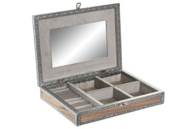 Cutie de bijuterii elegantă din lemn și aluminiu model cu elefant dreptunghiular - Img 2