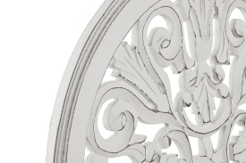 Decor elegant rotund din mdf vopsit alb decupată - Img 2