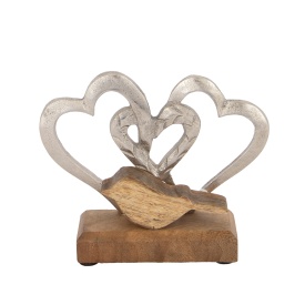 Decor romantic cu două inimi mic