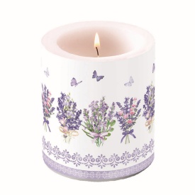 Lumânare mare Lovely Lavender White