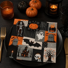 Șervețel decorativ mare Creepy Halloween