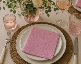 Șervețel decorativ mare de masă Elegance Pale Rose
