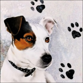 Șervețel decorativ mare de masă Jack Russell - Img 2
