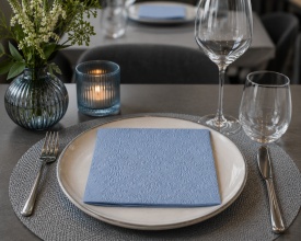 Șervețele decorativ mare de masă Elegance jeans blue
