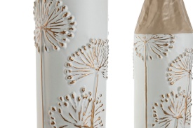 Vază decorativă de podea elegantă alb cu auriu - Img 2