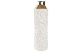 Vază mică decorativă auriu cu alb elegant cu efect texturat - Img 4