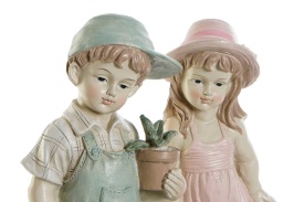 Figurine decorative grădinari, băiețel sau fetiță în design rustic și vesel - Img 2