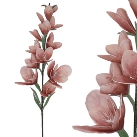 Floare decorativă elegantă gladiolă de culoare roz pudrat de 126cm