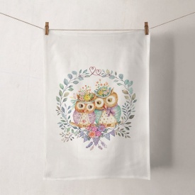 Prosop bucătărie Owl couple in love