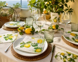 Șervețel decorativ mare de masă Citrus limonum