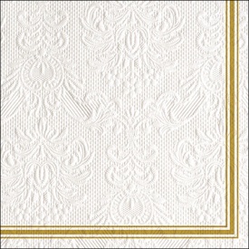 Șervețel decorativ mare de masă Elegance Lea white/gold - Img 2